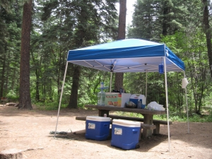 It rained quite a bit. Glad to have this tent