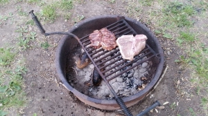 T-Bones and Fire Baked Potatoes 