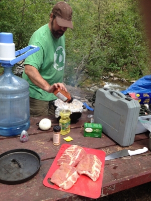 Pork Ribs in the dutch oven 